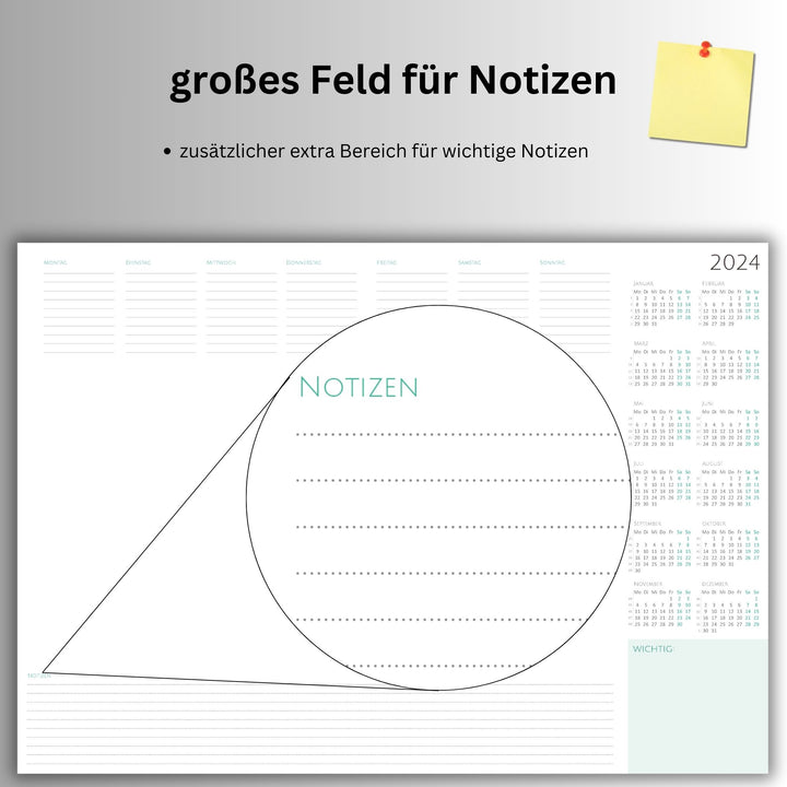 Wochenplaner Unterlage 2024